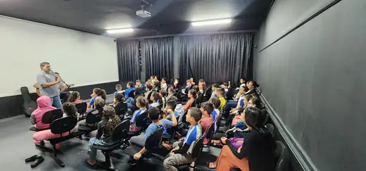 Aula do projeto de música na EMEB Aparecida Elias Draibe, em Maio de 2026