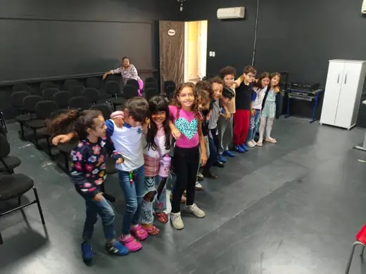 Aula do projeto de música na EMEB Aparecida Elias Draibe, em Junho de 2026