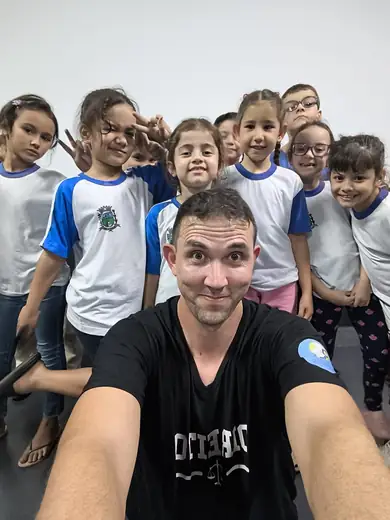 Aula do projeto de música na EMEB Aparecida Elias Draibe, em Agosto de 2026
