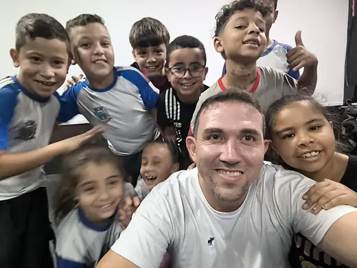 Aula do projeto de música na EMEB Aparecida Elias Draibe, em Agosto de 2026