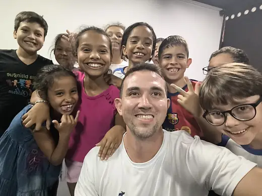 Aula do projeto de música na EMEB Aparecida Elias Draibe, em Agosto de 2026