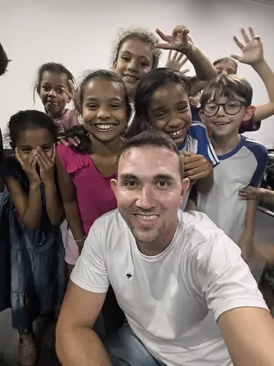Aula do projeto de música na EMEB Aparecida Elias Draibe, em Agosto de 2026