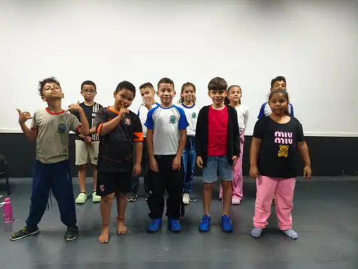 Aula do projeto de música na EMEB Aparecida Elias Draibe, em Agosto de 2026