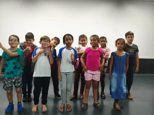 Aula do projeto de música na EMEB Aparecida Elias Draibe, em Agosto de 2026