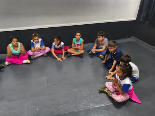 Aula do projeto de música na EMEB Aparecida Elias Draibe, em Agosto de 2026