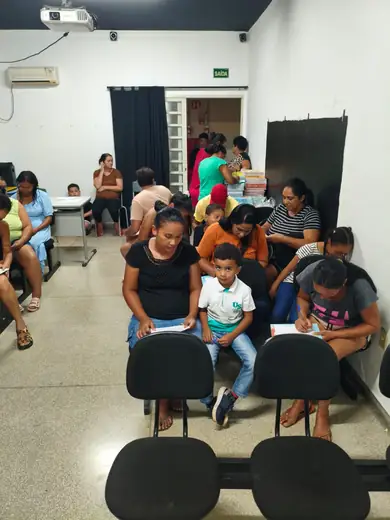 Aula do projeto de música na EMEB Januário Benvenuto, em Maio de 2026