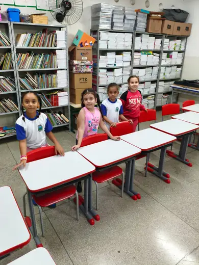 Aula do projeto de música na EMEB Januário Benvenuto, em Maio de 2026