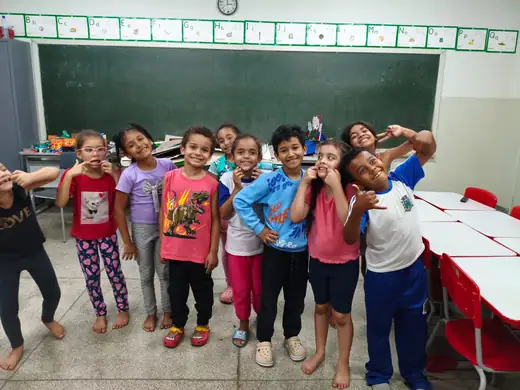 Aula do projeto de música na EMEB Januário Benvenuto, em Agosto de 2026
