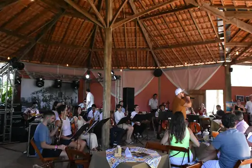 Apresentação de Orquestra de Cordas de Cajuru no I Festival da Diversidade Cultural