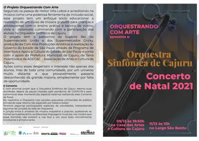 Capa do programa do Concerto de Natal 2021