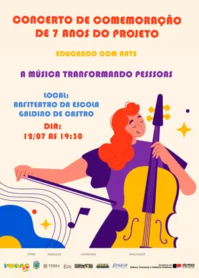 Banner do Concerto de Comemoração dos 7 anos, julho de 2024