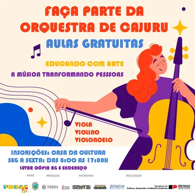 Peça de divulgação do projeto Educando com Arte, 2024