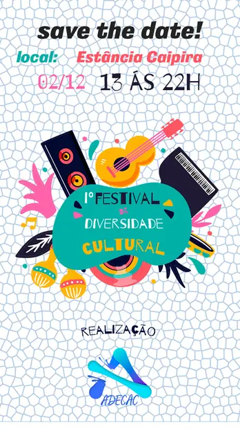 Peça de divulgação do I Festival da Diversidade Cultural