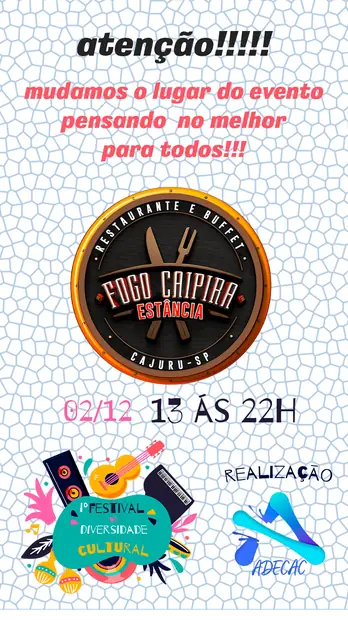 Peça de divulgação do I Festival da Diversidade Cultural